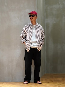 「marka（マーカ）のアイテム（パンツ）」を使った、ARKnets STAFFさん（メンズ・175cm）の秋コーディネート