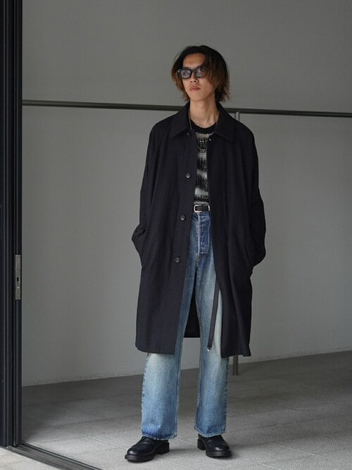 ARKnets STAFF����̃X�e���J���[�R�[�g�umarka / �}�[�J�FRAGLAN SLEEVES COAT - tumbled wool serge -�FM24C-10CO01C[COR]�imarka�b�}�[�J�j�v���g�����R�[�f�B�l�[�g