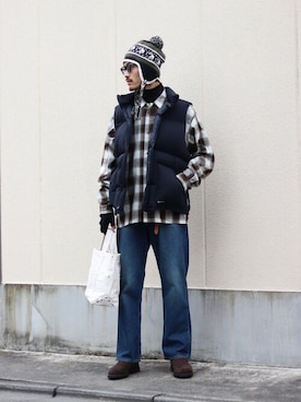 「marka（マーカ）のアイテム（ジャケット/アウター）」を使った、ARKnets STAFFさん（メンズ・173cm）の秋コーディネート