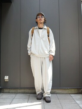 「marka（マーカ）のアイテム（スウェット）」を使った、ARKnets STAFFさん（メンズ・175cm）の秋コーディネート