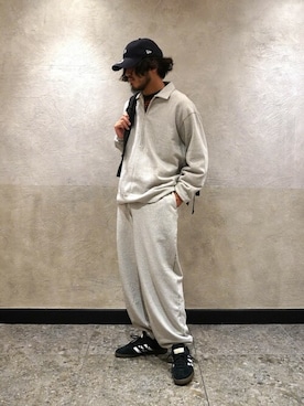 「marka（マーカ）のアイテム（スウェット）」を使った、ARKnets STAFFさん（メンズ・174cm）の秋コーディネート