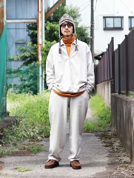 「marka（マーカ）のアイテム（スウェット）」を使った、ARKnets STAFFさん（メンズ・173cm）の秋コーディネート