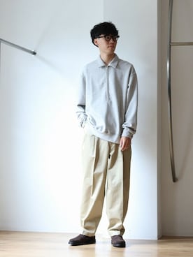 「marka（マーカ）のアイテム（スウェット）」を使った、ARKnets STAFFさん（メンズ・177cm）の秋コーディネート