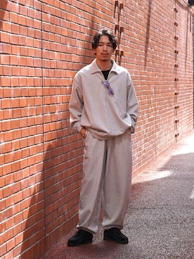 「marka（マーカ）のアイテム（スウェット）」を使った、ARKnets STAFFさん（メンズ・169cm）の秋コーディネート