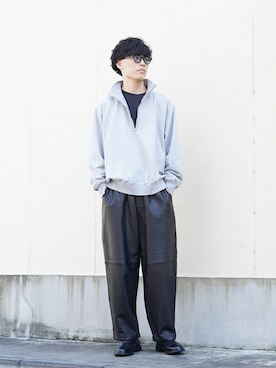 「ポートバイアーク」｜「アイテム（スウェット）」を使った、ARKnets STAFFさん（メンズ・177cm）の秋コーディネート