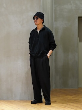「ポートバイアーク」｜「アイテム（スウェット）」を使った、ARKnets STAFFさん（メンズ・175cm）の秋コーディネート