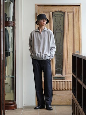 「ポートバイアーク」｜「アイテム（スウェット）」を使った、ARKnets STAFFさん（メンズ・181cm）の秋コーディネート