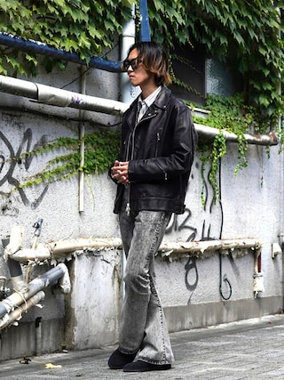 ビームス別注　James Grose ライダースジャケット　ネイビー JAMES GROSE[ジェームスグロース] 23AW LOFTMAN別注 SP NEW