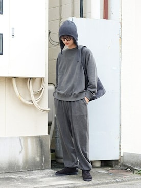 「marka（マーカ）のアイテム（スウェット）」を使った、ARKnets STAFFさん（メンズ・183cm）の秋コーディネート