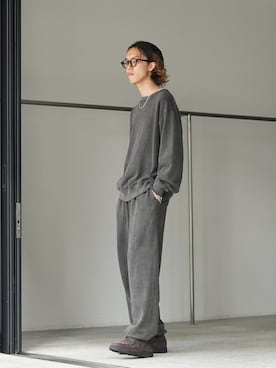 「marka（マーカ）のアイテム（スウェットパンツ）」を使った、ARKnets STAFFさん（メンズ・177cm）の秋コーディネート