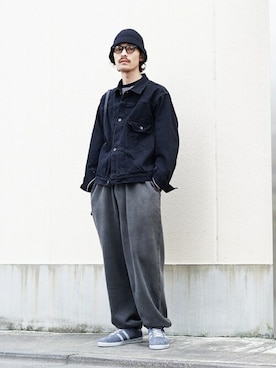 「marka（マーカ）のアイテム（デニムジャケット）」を使った、ARKnets STAFFさん（メンズ・173cm）の秋コーディネート