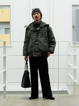 「marka（マーカ）のアイテム（ジャケット/アウター）」を使った、ARKnets STAFFさん（メンズ・173cm）の秋コーディネート