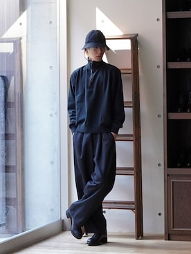 「ポートバイアーク」｜「アイテム（スウェット）」を使った、ARKnets STAFFさん（メンズ・181cm）の秋コーディネート