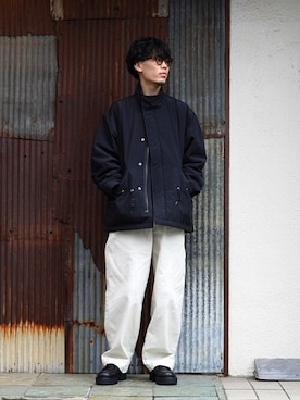 「コート」｜「アイテム（モッズコート）」を使った、ARKnets STAFFさん（メンズ・177cm）の秋コーディネート