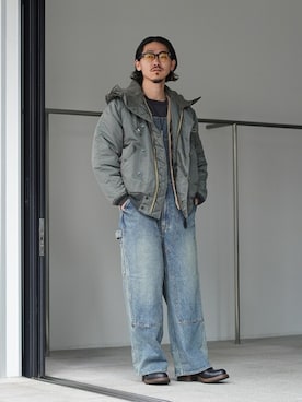 「marka（マーカ）のアイテム（ジャケット/アウター）」を使った、ARKnets STAFFさん（メンズ・175cm）の冬コーディネート