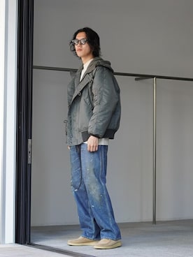 「marka（マーカ）のアイテム（ジャケット/アウター）」を使った、ARKnets STAFFさん（メンズ・177cm）の冬コーディネート