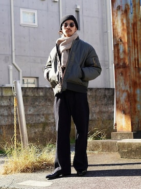 「marka（マーカ）のアイテム（ジャケット/アウター）」を使った、ARKnets STAFFさん（メンズ・173cm）の冬コーディネート
