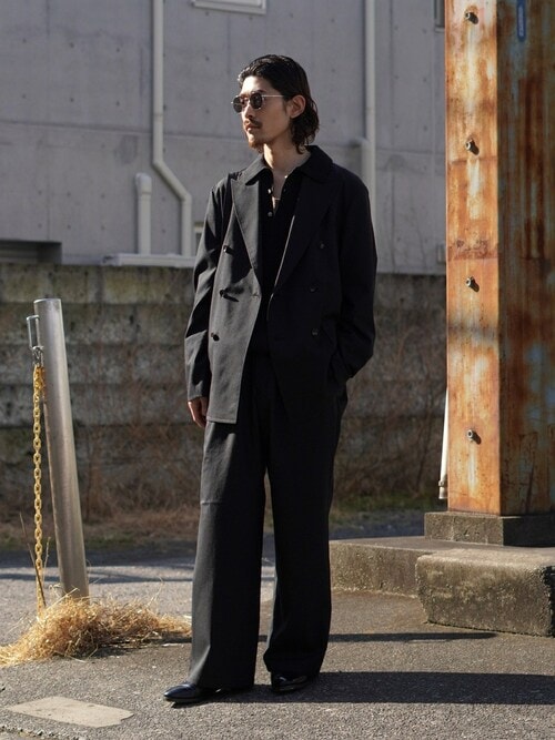 marka / マーカ:WIDE LEG EASY PANTS - 2/72 washer wool tropical marka / マーカ:WIDE LEG EASY PANTS - 2/72 washer wool tropical