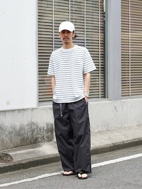 「レザーサンダル」｜ARKnets STAFFさん（メンズ・175cm）の夏コーディネート