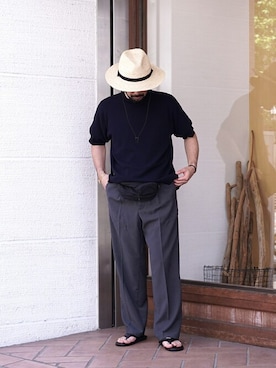 「ARKnets（アークネッツ）のアイテム」を使った、ARKnets STAFFさん（メンズ・174cm）の夏コーディネート