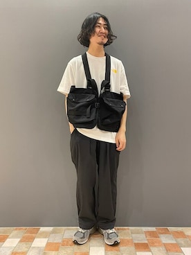 「アイテム（ベスト）」を使った、大羽賀さん（メンズ・164cm）の春コーディネート
