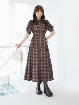 「アイテム（シャツワンピース）」を使った、hisaneさん（レディース・165cm）の夏コーディネート
