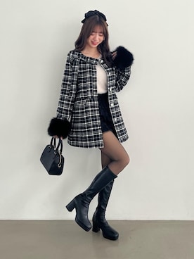 「MAJESTIC LEGON（マジェスティックレゴン）のアイテム」を使った、hisaneさん（レディース・165cm）の秋コーディネート