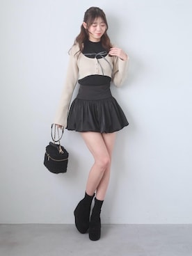 「MAJESTIC LEGON（マジェスティックレゴン）の厚底ストレッチショートブーツ（ブーツ、ブラック系）」を使った、hisaneさん（メンズ・165cm）の春コーディネート