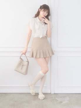 「MAJESTIC LEGON（マジェスティックレゴン）のノットベルトショルダーバッグ（ショルダーバッグ、ベージュ系）」を使った、hisaneさん（メンズ・165cm）の春コーディネート