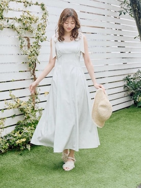 「MAJESTIC LEGON（マジェスティックレゴン）のシアーフリルサンダル（サンダル、ホワイト系）」を使った、hisaneさん（メンズ・165cm）の春コーディネート