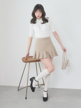 「MAJESTIC LEGON（マジェスティックレゴン）のキルティングリボンパンプス（サンダル、ブラック系）」を使った、hisaneさん（メンズ・165cm）の春コーディネート
