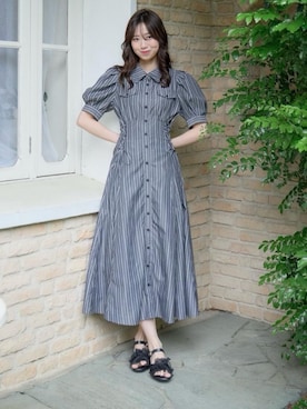 「MAJESTIC LEGON（マジェスティックレゴン）のシアーフリルサンダル（サンダル、ブラック系）」を使った、hisaneさん（メンズ・165cm）の春コーディネート