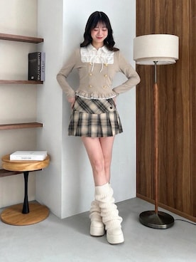 「MAJESTIC LEGON（マジェスティックレゴン）のアイテム（ショルダーバッグ）」を使った、hisaneさん（レディース・165cm）の秋コーディネート