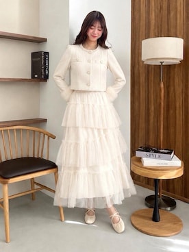 「MAJESTIC LEGON（マジェスティックレゴン）のレディギャザーストラップパンプス（パンプス、ホワイト系）」を使った、hisaneさん（メンズ・165cm）の秋コーディネート