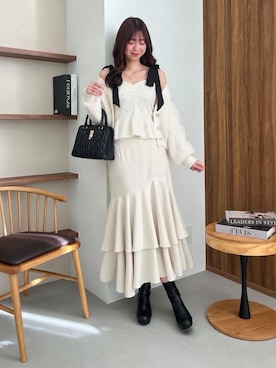 「MAJESTIC LEGON（マジェスティックレゴン）のアイテム（ショルダーバッグ）」を使った、hisaneさん（レディース・165cm）の秋コーディネート