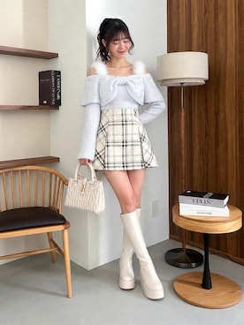 「MAJESTIC LEGON（マジェスティックレゴン）のアイテム（ショルダーバッグ）」を使った、hisaneさん（レディース・165cm）の秋コーディネート