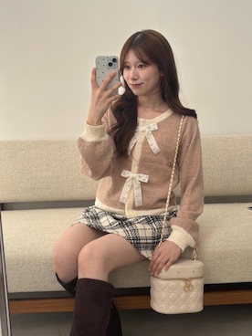 「MAJESTIC LEGON（マジェスティックレゴン）のアイテム」を使った、マイカさん（レディース・153cm）の秋コーディネート