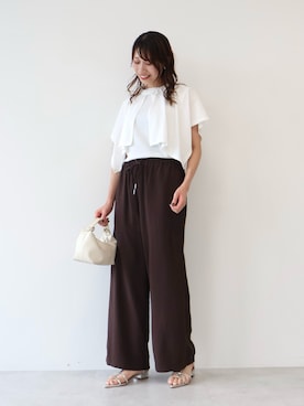 「AMERICAN HOLIC（アメリカンホリック）のアイテム（その他パンツ）」を使った、yuzuさん（レディース・162cm）の夏コーディネート