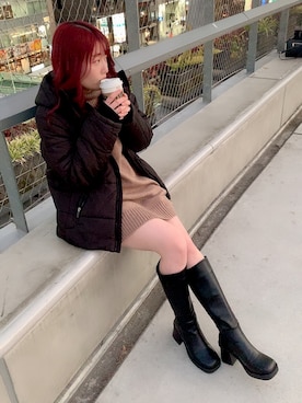「improves（インプローブス）のアイテム（ジャケット/アウター）」を使った、yuiさん（レディース・154cm）の冬コーディネート