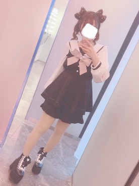 「量産型ヲタク」｜「アイテム（ワンピース/ドレス）」を使った、茅ヶ崎さん（レディース・168cm）の冬コーディネート