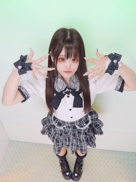 「アイテム（バングル/リストバンド）」を使った、ねむりさん（レディース・155cm）の秋コーディネート