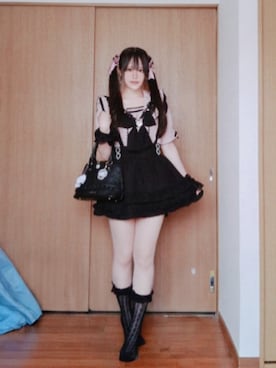 「地雷系ファッション」｜むりちゃんさん（レディース・155cm）の秋コーディネート