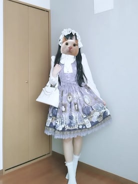 「アイテム（ジャンパースカート）」を使った、ねむりさん（レディース・155cm）の夏コーディネート