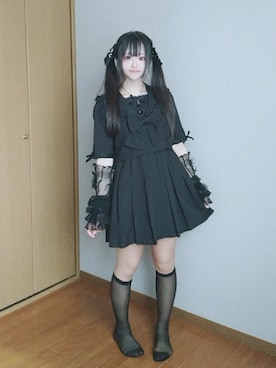 「アイテム（アームカバー）」を使った、ねむりさん（レディース・155cm）の秋コーディネート
