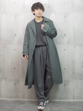 「ファッションの力を信じよう」｜「アイテム（トレンチコート）」を使った、しのさん（メンズ・172cm）の冬コーディネート