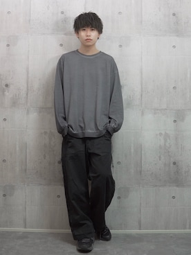 「ジーユー」｜しのさん（メンズ・172cm）の冬コーディネート