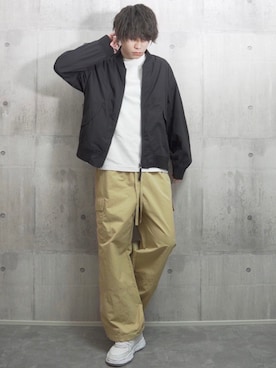 MA-1を使った「UNIQLO JW ANDERSON」の人気ファッションコーディネート