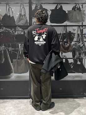 「LAKOLE（ラコレ）のヘビーウエイトパックロンT / 1046839（Tシャツ/カットソー、ホワイト系）」を使った、Mikiyaさん（メンズ・168cm）の秋コーディネート