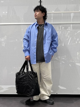 「LAKOLE（ラコレ）の[MENS]ステンレスオーバルネックレス / 600711（ネックレス、その他）」を使った、Mikiyaさん（メンズ・168cm）の春コーディネート
