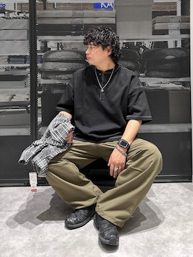 「LAKOLE（ラコレ）の[MENS]ステンレストップネックレス / 426661（ネックレス、その他）」を使った、Mikiyaさん（メンズ・168cm）の春コーディネート